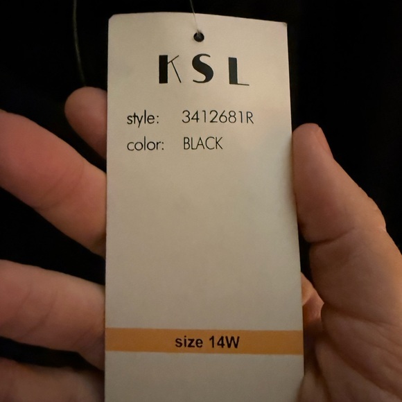 NWT KSL by Karin Stevens Black Lace Overlay Dress – Size 14W - Picture 5 of 14